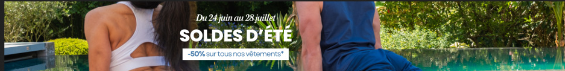 Jusuq'au 28 juillet - 50 ù sur les vétements de yoga *