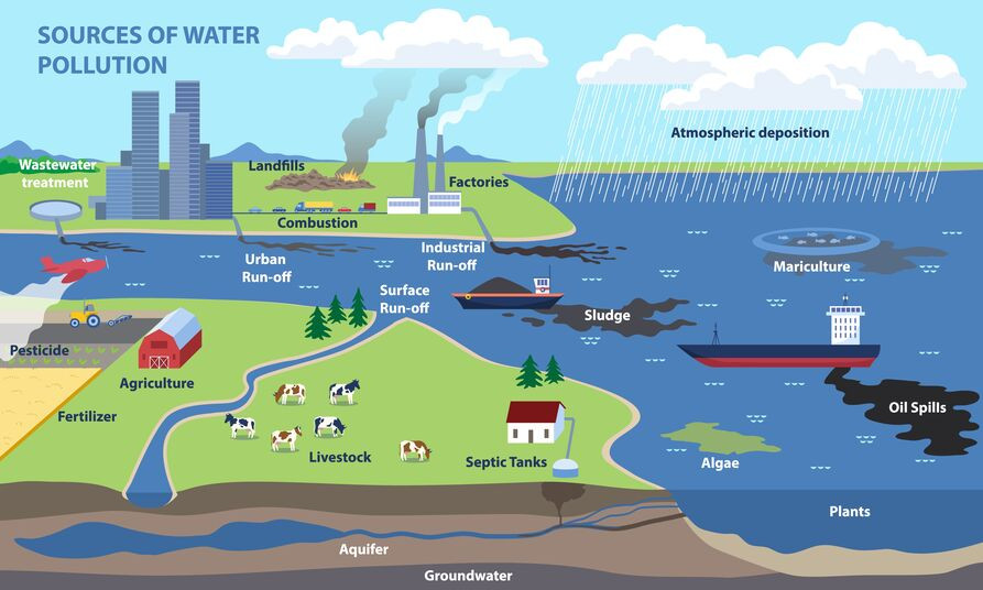 La pollution de l'eau
