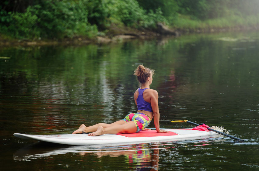 les psotures du paddle yoga