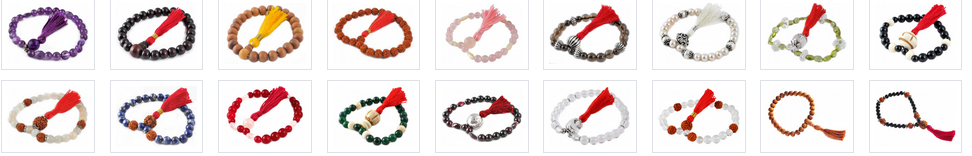 Decouvrez notre collection unqiue de mala 17 perles ! les malas 27 perles de la boutique yoga Chi Midra